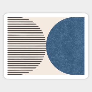 Half Circle Stripes - Navy Blue Black Sticker